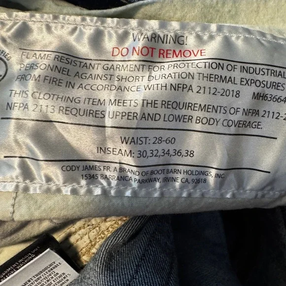 NEW Cody James FR Men's Millikin Dark Slim Boot Work Jeans 34X36 Landman Cowboy